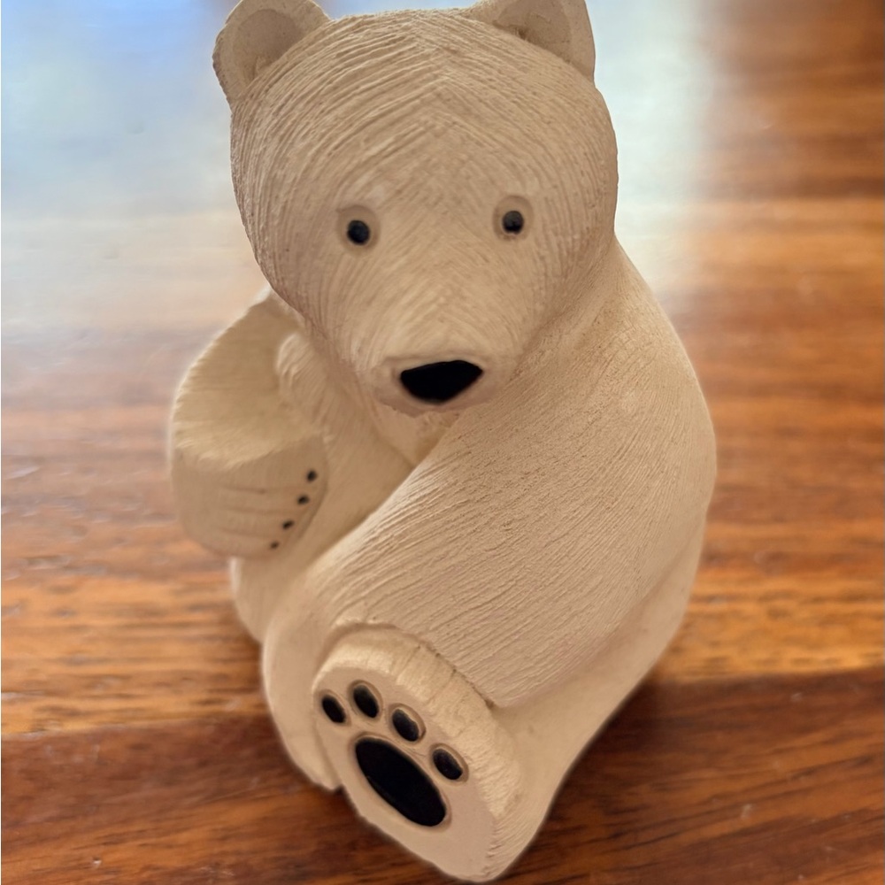 Vintage Stone Critter Polar Bear Figurine